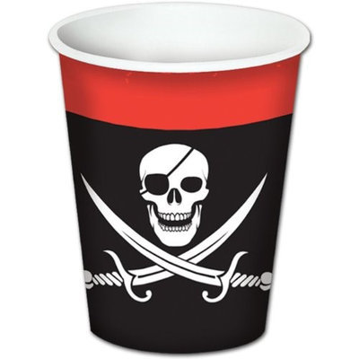 Beistle - 58204 - Pirate Beverage Cups- Pack of 12
