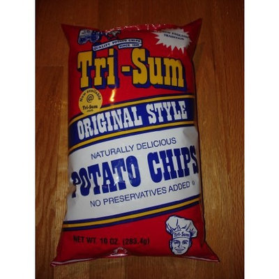 Tri-Sum Original Style Potato Chips, Family Size 9.5-ounce Bags (Pack of 8)