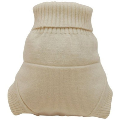 Kissaluvs Kissa's Wool Lover Diaper Cover, Natural, Large