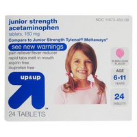 up & up Junior Strength Bubblegum Flavor Acetaminophen Tablets 24-ct.