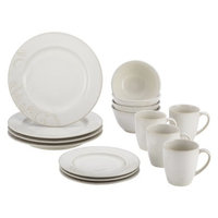 Bonjour Paisley Vine 16 Piece Dinnerware Set - Cream