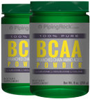 Piping Rock BCAA Powder Branched Chain Amino Acids 2 Bottles x 9 oz. Powder