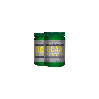 Piping Rock BCAA Powder Branched Chain Amino Acids 2 Bottles x 9 oz. Powder