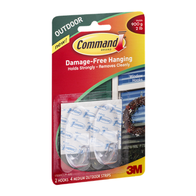Command Damage-Free Hanging Outdoor Window Hooks - 2 CT