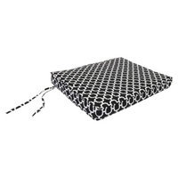 Jordan Outdoor Seat Cushion - Black/White Geometric 21.5