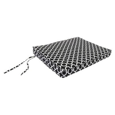 Jordan Outdoor Seat Cushion - Black/White Geometric 21.5