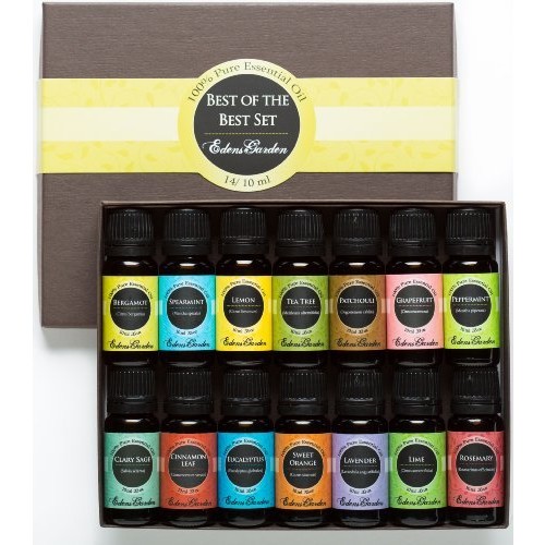 Edens Garden Essential Oil- Beginners Best of the Best Aromatherapy Gift Set- (100% Pure Therapeutic Grade Essential Oils) 14/ 10 ml