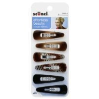 Scunci Barrette No-Slip Metallic With Dot 2 Count