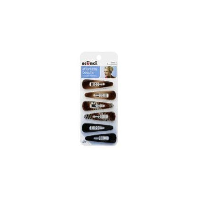Scunci Barrette No-Slip Metallic With Dot 2 Count
