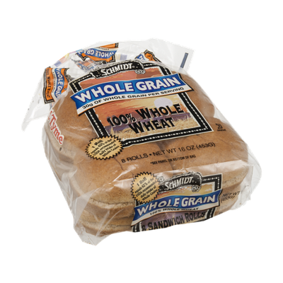 Schmidt Whole Grain Sandwich Rolls 100% Whole Wheat - 8 CT