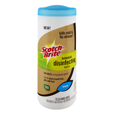 Scotch-Brite Breeze Botanical Disinfecting Wipes - 35 CT