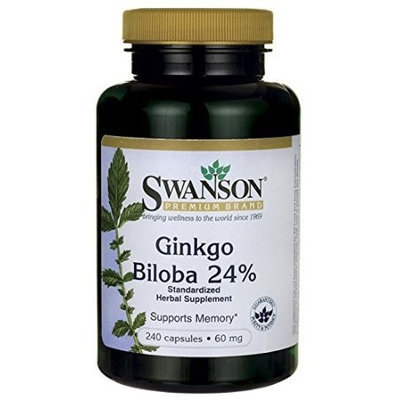 Swanson Premium Ginkgo Biloba Extract 60 mg 240 Caps