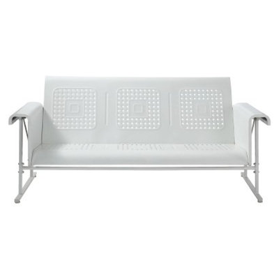Crosley Veranda Metal Patio Sofa Glider - White