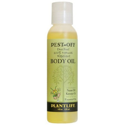 Plantlife Natural Insect Repellent Pest-Off Body Oil with Neem Oil, 4 oz