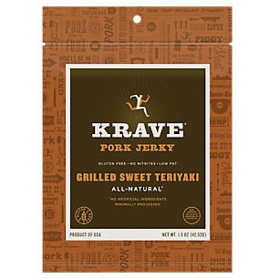 Krave Pork Jerky Grilled Sweet Teriyaki 1.5 oz