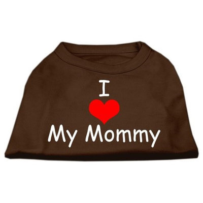 Ahi I Love My Mommy Screen Print Shirts Brown XXXL (20)