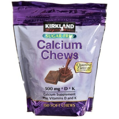Kirkland Signature Sugar-Free Calcium Chews, 500mg+D+ K, 180-Count Soft Chews