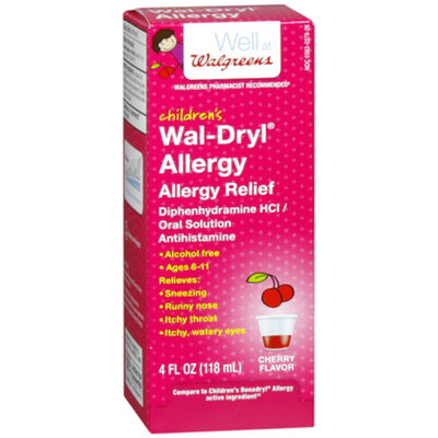 Walgreens Wal-Dryl Children's Allergy Oral Solution Dye-Free