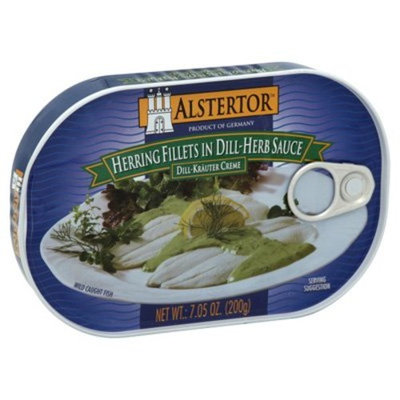 ALSTERTOR Herring Fish Fillet in Dill Herb Sauce 7 Oz(Pack of 10)