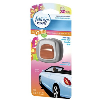 P&G Febreze Car Gain Island Fresh Scent Air Freshener Vent Clip