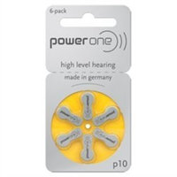 Power One Hearing Aid Batteries P10 (6 pack)