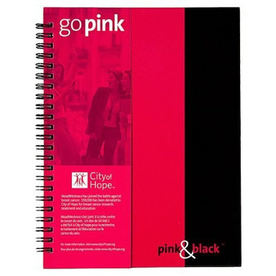 Mead Desk Wirebound Notebook, 8.25 x 6.25 Inches, Pink and Black, 70 Ruled Sheets (B70006)