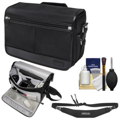 Nikon DSLR Camera/Tablet Messenger Shoulder Bag with Sling Strap + Kit for D3200, D3300, D5200, D5300, D7000, D7100, D610, D750, D810, Df, D4S