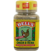 Bell's All Natural Salt Free Onion & Herb Seasoning for Chicken 2.7 Oz (Pack of 6)