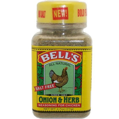 Bell's All Natural Salt Free Onion & Herb Seasoning for Chicken 2.7 Oz (Pack of 6)