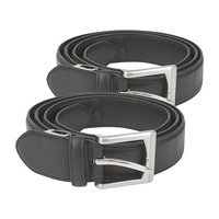 Travelon One Size Fits All Leather Money Belt Black (2-Pack) One Size Fits All Leather Money Belt