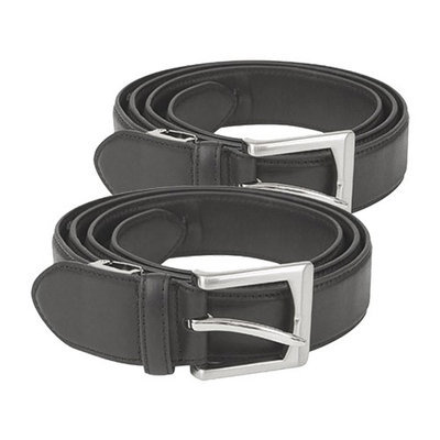 Travelon One Size Fits All Leather Money Belt Black (2-Pack) One Size Fits All Leather Money Belt