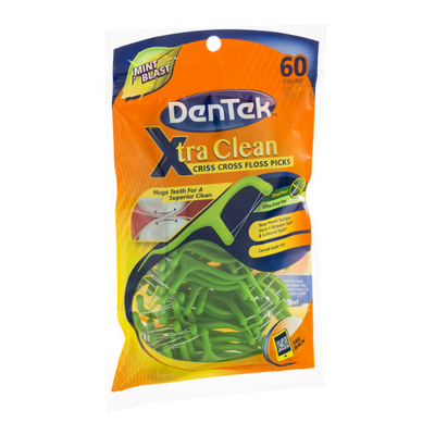 DenTek Xtra Clean Mint Blast Criss Cross Floss Picks - 60 CT