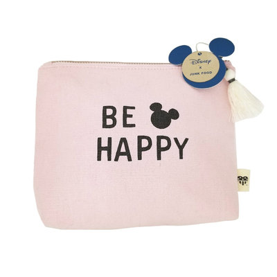 Junk Food Mickey Pink Be Happy Cosmetic Bag