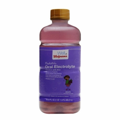 Walgreens Pediatric Electrolytes with Zinc, Grape, 33.8 fl oz