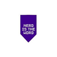 Ahi Nerd is the Word Screen Print Bandana Purple Large