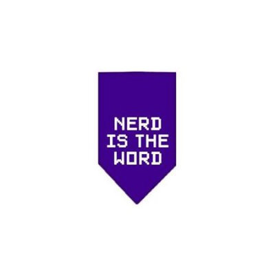Ahi Nerd is the Word Screen Print Bandana Purple Large