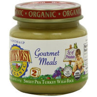 Earth's Best Organic Gourmet Meals Baby Food, Sweet Pea Turkey Wild Rice, 4 Ounce (Pack of 12)