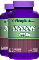 Piping Rock Berberine HCL 400mg 2 Bottles x 120 Capsules
