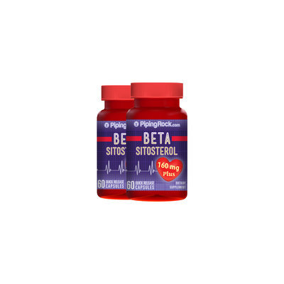 Piping Rock Beta Sitosterol 160 mg 2 Bottles x 60 Capsules