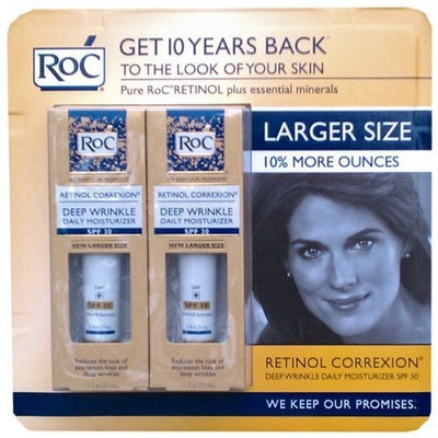 ROC Retinol Correxion Deep Wrinkle Daily Moisturizer SPF 30 (1.0oz X 2)