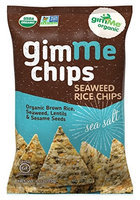 GimMe Organic Seaweed Rice Chips Sea Salt 4 oz