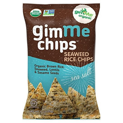 GimMe Organic Seaweed Rice Chips Sea Salt 4 oz