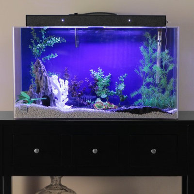 Advance Aqua Tanks Clear For Life Rectangle Aquarium Black, Size: 90-Gal (48L x 18W x 24H in.)