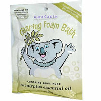 Aura Cacia Clearing Foam Bath Eucalyptus Case of 6 2.5 oz