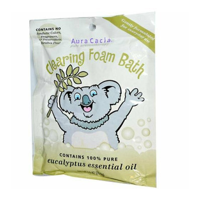 Aura Cacia Clearing Foam Bath Eucalyptus Case of 6 2.5 oz