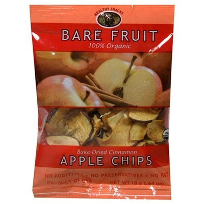 Bare Fruit 100% Organic Bake-Dried Cinnamon Apple Chips, 0.64-Ounce Pouches (Pack of 24)