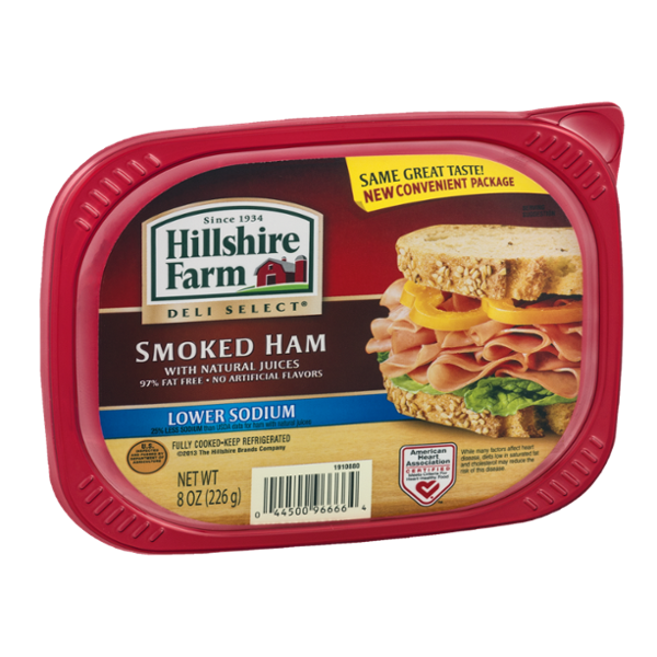 Hillshire Farm Deli Select Smoked Ham with Natural Juices Lower Sodium