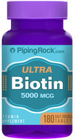 Piping Rock Biotin 5,000mcg 180 Fast Dissolve Tablets