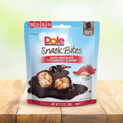 Dole Snack Bites Dark Chocolate Strawberry Almonds
