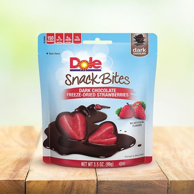 Dole Snack Bites Dark Chocolate Freeze-Dried Strawberries